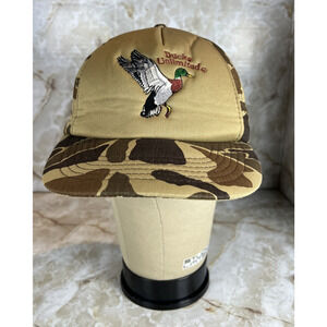 Vintage Ducks Unlimited Hat Duck Camo Hunting Foam Mallard Made in Korea